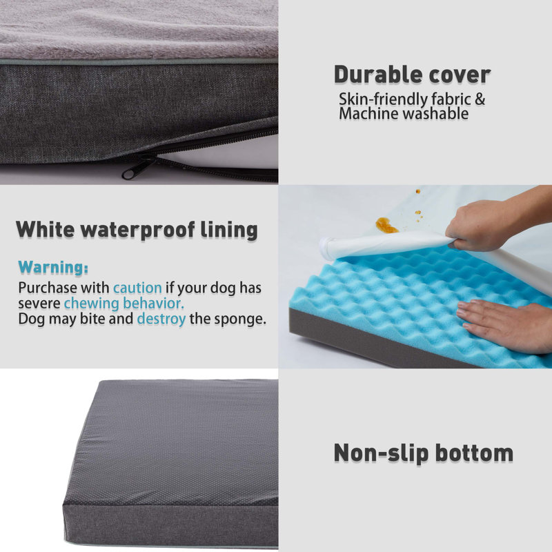 Tucker Murphy Pet™ Orthopedic Memory Foam Dog Bed, Anti Anxiety Bed For